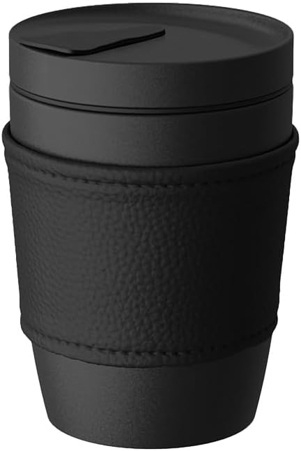 ; Boch Manufaktur Rock Coffee To Go Mug, Premium Porcelain, 290 ml, Matte Black, Pack of 1