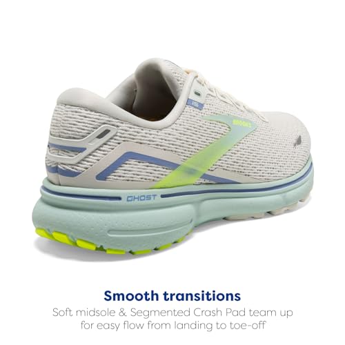 Brooks Women's Ghost 15 Neutral Running Shoe - Coconut/Skylight/Nightlife - 11 Medium