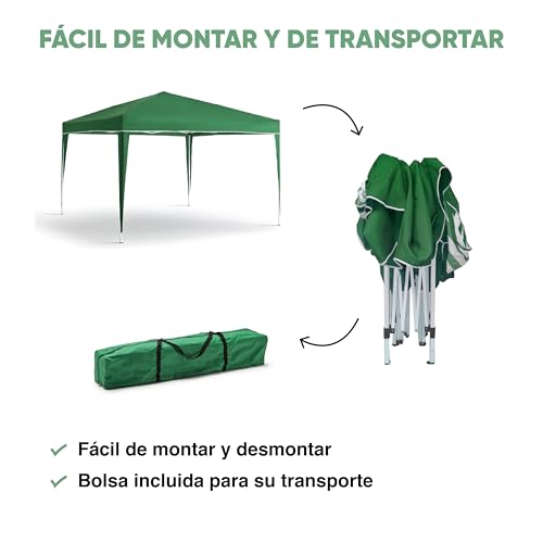 Miniatura 6 de Kg Kitgarden - Carpa Plegable 3x4 Multifuncional, Verde, Deluxe 3x4