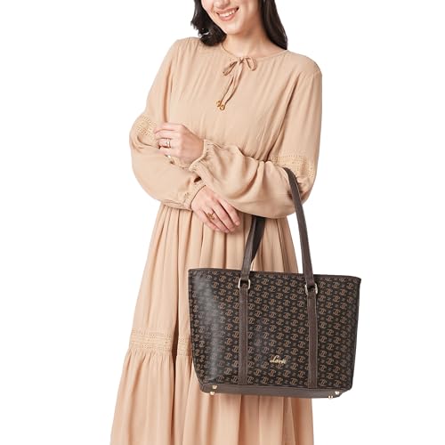 Image of Lavie Women's Mono LL Meryl Tote Bag for Women | Tote Handbag for Work | Ladies purse | Stylish Shoulder Bag | Gift for Women