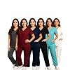 Conjunto Pijama Residente Uniforme Scrub Feminino (BR, Alfa, G, Regular, Regular, AZUL-MARINHO)