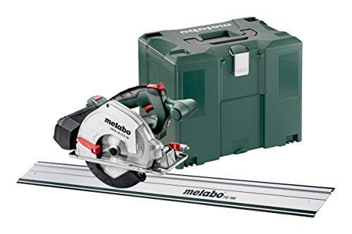 Metabo Akku-Metall-Handkreissäge MKS 18 LTX 58 FS Set (691114000) 18V ; MetaLoc; + Führungsschiene FS 160, Akkuspannung: 18 V, Schnitttiefe einstellbar: 0 - 58 mm, Max. Schnitttiefe bei 90°: 58 mm