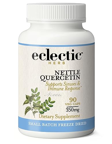 Eclectic Herb - Raw Freeze Dried Nettle Leaf Capsules | Supports Sinuses + Immune Response | Natural Herbal Supplement | Non-GMO, Vegan, Whole Herb (90 CT | 300 mg)