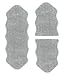 Andiamo Peau d'agneau Imitation Peau de Mouton, Polyester, Gris Clair, Set 3 teilig