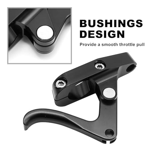 Image of CNC Finger Throttle Clutch Lever 7 /8 inch Handlebar Motorcycle Replacement for Wave Runner (Black)