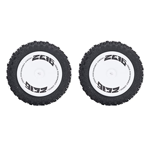 Neumáticos Delanteros para Coche RC, 2PCS Caucho Plástico Fácil De Instalar Neumáticos Antidesgaste Piezas De Vehículos para Wltoys 1 12 Coche 124007