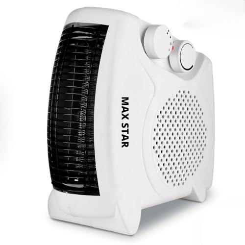 Max Star Calefactor Bajo Consumo 2000W Con Termostato Ajustable 2 Niveles de...