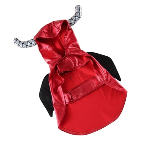 Disfraz para perro rojo talla M cómodo y adorable