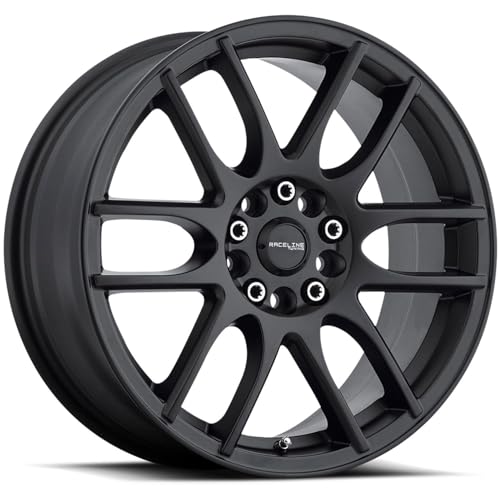 Raceline Wheels 141B MYSTIQUE Satin Black Wheel (17 x 7.5 inches /5 x 108 mm, 40 mm Offset)