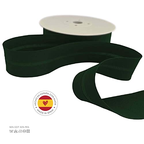 TEXTEX = 40mm Wide Bias Binding Tape. 50% Cotton and 50% Polyester. 10m Piece - (Green) - Image 4