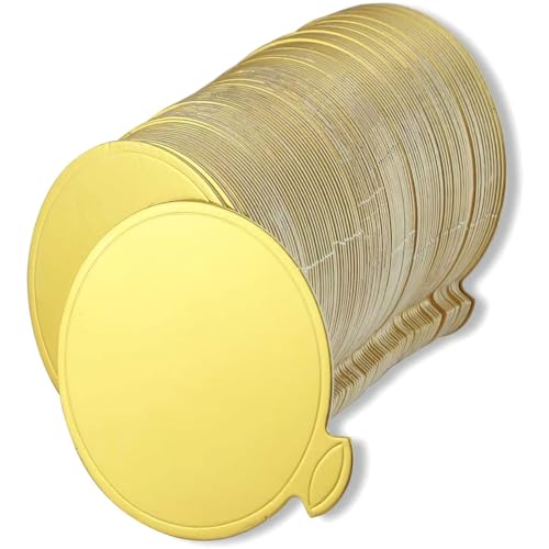 image for HANSGO Mini Round Golden Cardboard Cake Base, Mousse Cake Boards 100PC