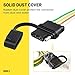 Oyviny Vehicle-Side 4-Pin Flat Trailer Wiring Harness 4Ft Heavy Duty 4 Pin Female Trailer Connector Pure Copper Wire Car Side Trailer Plug 4-Way Flat 48 Inch