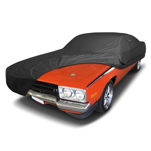 Image of iCarCover Premium Custom Car Cover for 1971-1974 Plymouth Satellite 2-Door Heavy Duty Waterproof All Weather Rain Snow Sun Protector Custom Full Exterior Indoor Outdoor Protection Car Cover (Black)