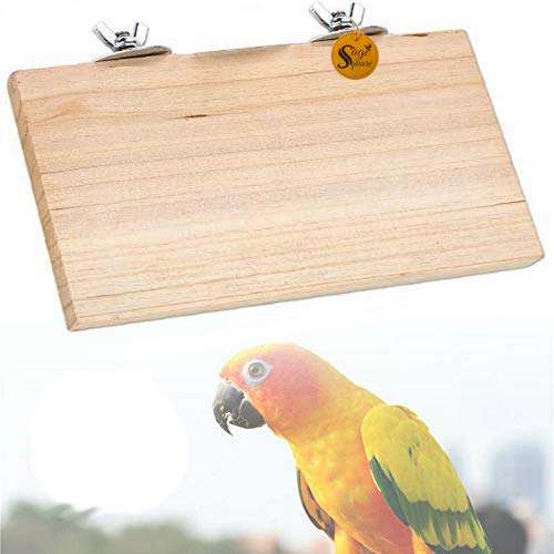 Sage Square Rectangle Natural Wood Platform 12"x4.5" - A Perfect Perch and Playground for Your Feathered Friend,Promote Physical and Mental Well-Being, Create a Natural Habitat for Your Beloved Bird (B07QVKS9HL) Amazon Price History, Amazon Price Tracker