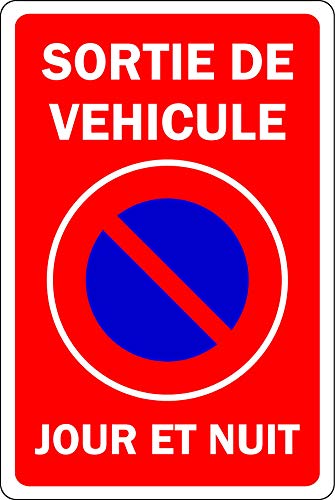 AUA SIGNALETIQUE Parkverbotsschild – Aluminium Dibond 3mm, 130 Mm, Für Tag & Nacht, Französische Herstellung