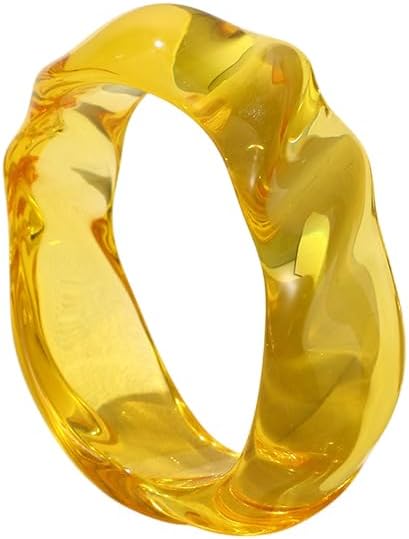 Colorful Boho Transparent Wave Design Resin Bangle Bracelet for Women Irregular Geometric Cuff Bangle Bracelet Statement Bracelets for Holiday