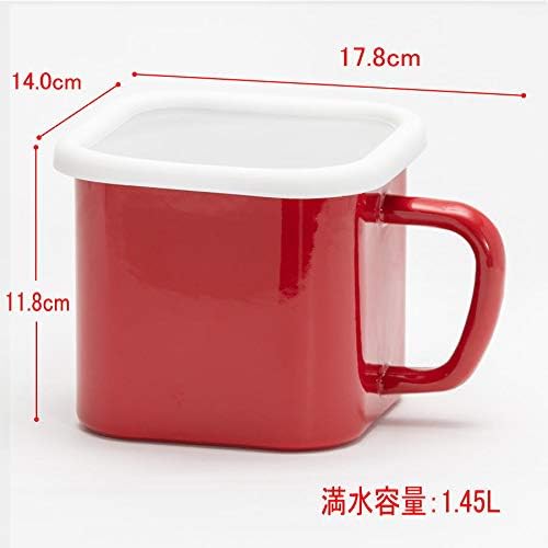 Amazon ホーロー保存容器 ハンドル付 Rd マルチストックポット 角型 味噌ポット お米 ガス火 Ih対応 持ち手付ストッカー レッド 保存 容器 キャニスター オンライン通販