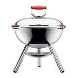 Bodum FYRKAT Picknick Holzkohlengrill, Silber