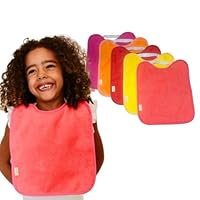 Baberos bebe impermeables |Packs - Baberos goma elastica guarderia | Fáciles de Poner y Quitar | De Rizo y Tela Impermeable, Babero Ideal para la Guarderia | Fabricados 100% en España (SUNRISE PACK 5)