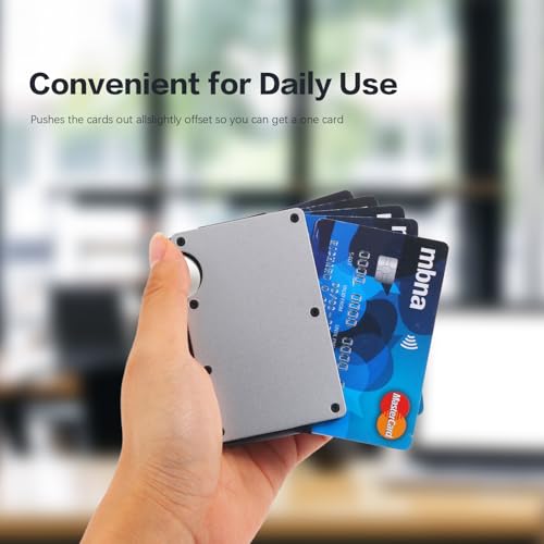 THTCSQ To My Dad Gifts,Minimalist Personalized Engraved Metal Wallet,Slim Wallet for Men,Birthday Gifts Father's Day Gifts (from Boy)3