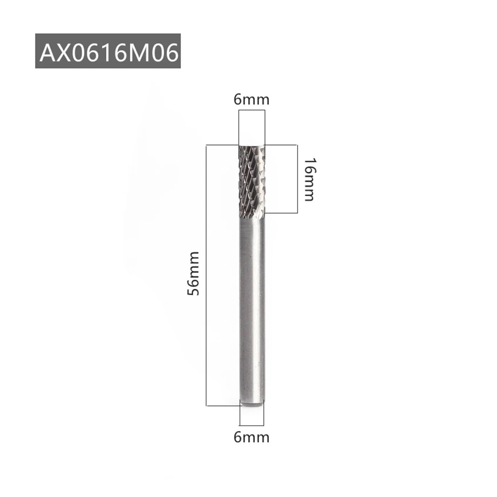 brocas para clavos, Rebabas de carburo aleación tungsteno, Lima rotativa, fresas fresado, amoladora, herramientas abrasivas(AX0616M06)