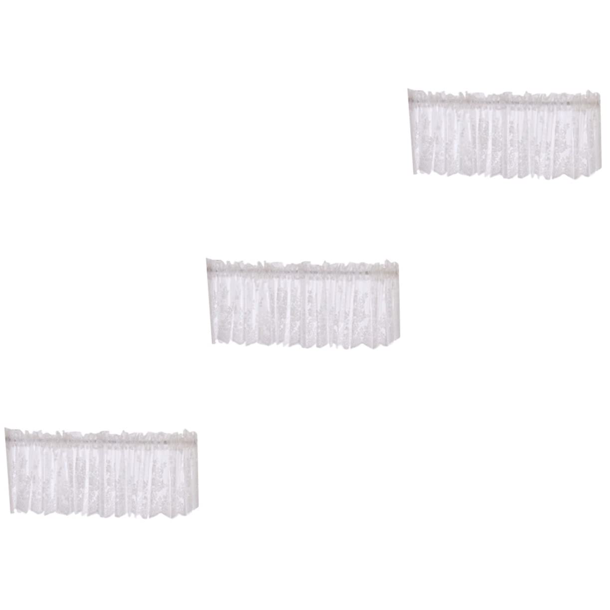 Rideau court dentelle blanche Ciieeo voilage cuisine balcon salle de bain solaire réduit