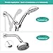 Shower Head Holder & 6 Inch Extension Arm Set - Adjustable Mount Bracket with Brass Ball Joint, Universal Adapter for Handheld/Fixed Showerheads, Chrome Finish (No Tools Needed)