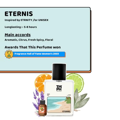Image of TMPerfumehouse Eternis EDP for Men & Women | Floral, Citrus & Long Lasting Perfume Spray | Aromatic, Freshspicy & Woody Fragrance | Luxury Gift for Him & Her | TMPH | 50ml