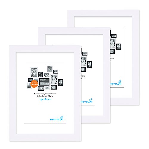 Photolini Juego de 3 Marcos 13x18 cm Modernos