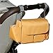 Sac de Rangement pour Poussette, Accessoires Universels pour Landau avec Porte-gobelet, Sacs de Organisateur Grande Capacité pour Couche, Biberon, Verres à Boire, Téléphone et Jouets (Brun)