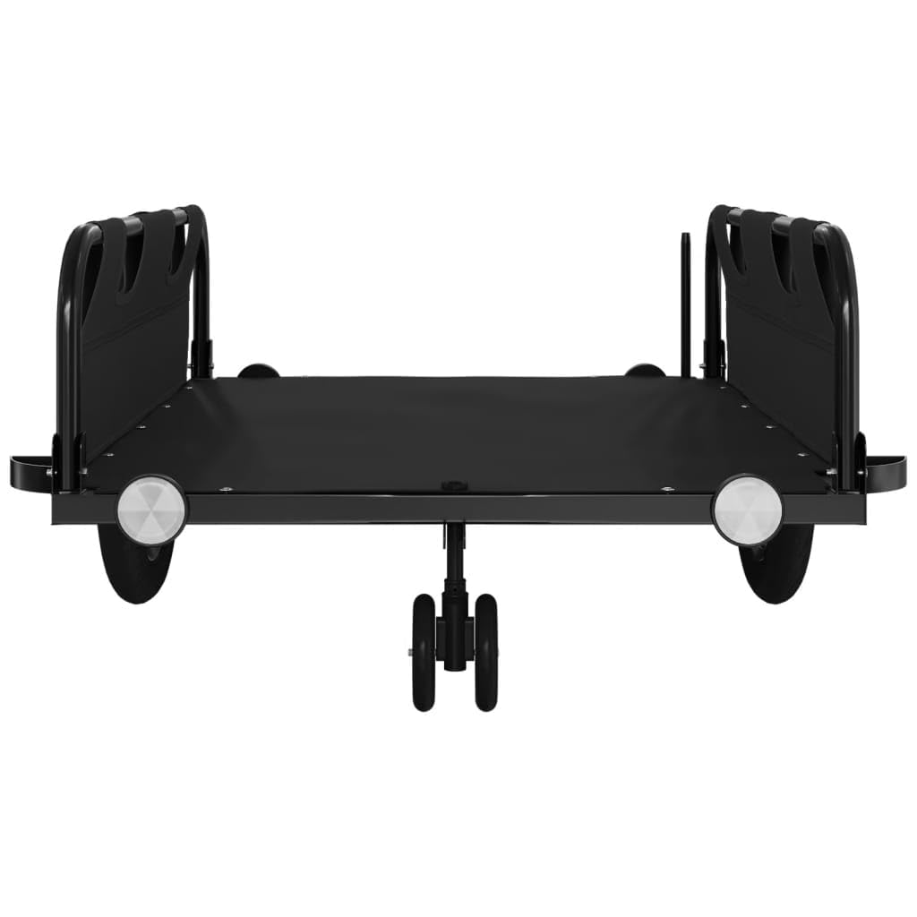 Genérico Remolque para Bicicletas Hierro y Tela Oxford Negro,Deportes,Actividades al Aire Libre,Ciclismo,Accesorios para Bicicletas,Remolques para Bicicletas,94199