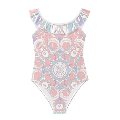 Traje de baño para niñas con flores rosa y azul SyXIOP de 3 a 6 años