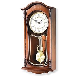 AYRELY® 22IN Grandfather Vintage Wall Clock with Pendulum and Chime, Hour/Quarter-Hour Chime, Mahogany Wooden Frame, Large Vintage Wall Clock for Living Room,Home Decor Gift