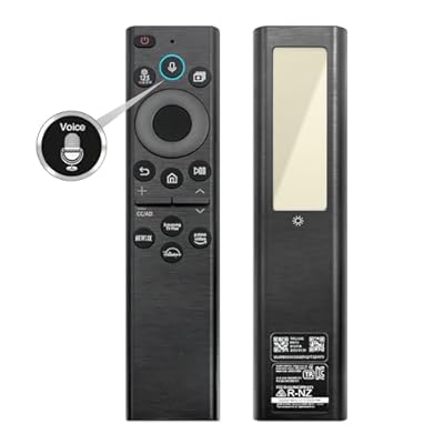 BN59-01385A Solar Voice Remote New Replacement Compatible with Samsung Frame Smart TV Remote with Bluetooth Rechargeable Solar Cell, Compatible with Samsung Neo LED 4K Ultra HD TV, Black