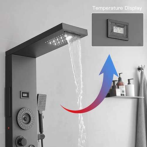 Image of BWE Shower Panel Tower System Matte Black