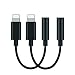 Produktbild Kopfhörer Adapter für iPhone 8 Kopfhörer auf 3,5 mm Klinkenadapter Aux-Kabel Kopfhörer-Splitter Kompatibel mit iPhone 11/11Pro/XS/XS Max/X/8Plus Aux-Audio-Dongle Unterstützt alle iOS-Systeme2 Pack