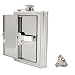 ZJCNHY Bpa 5 oz de Whisky Botella garrafa 18/8 Acero Inoxidable de la Cadera del Alcohol matraz Espejo Caja de Cigarrillo Petaca Set con Caja DE Regalo Petaca 558 (Color : Silver Single)