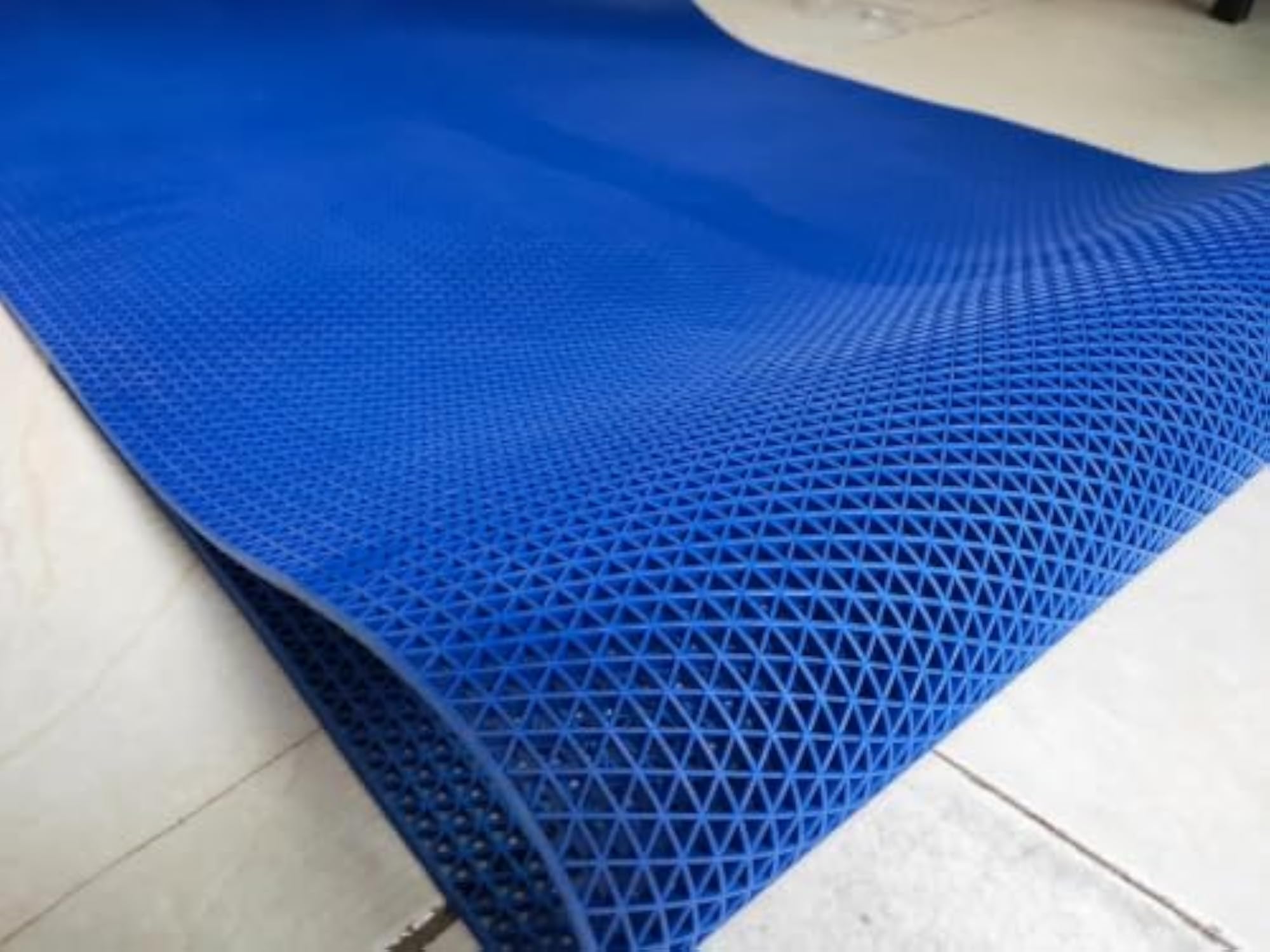 Rectangular Jali PVC Doormat for Home, Anti-Skid