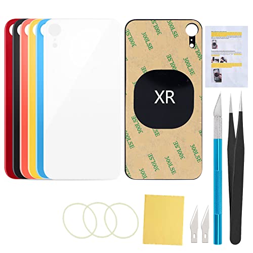 Coque arrière en verre pour iPhone XR blanc vitre de rechange 6.1 pouces