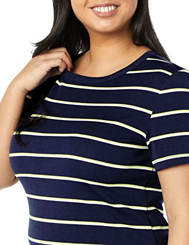 Image of Amazon Essentials Women's Slim-Fit Short-Sleeve Crewneck T-Shirt, Pack of 2