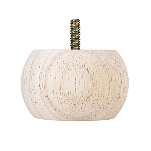 Michanco 2 Inch Bun Feet For Furniture Set Of 4 Unfinished Diy Wood Furniture Legs For Couch Sofa Ottoman #TOP4