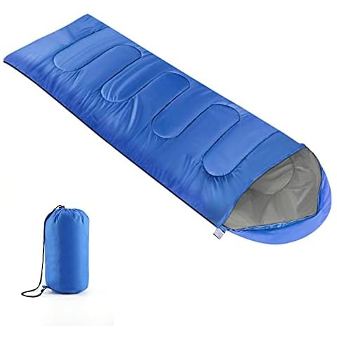 Mutiwill Camping Sleeping Bags 3-4 Season Warm Weather and Winter Lightweight Waterproof with Storage Bag for Adult Hiking Backpacking Traveling Blue Cover