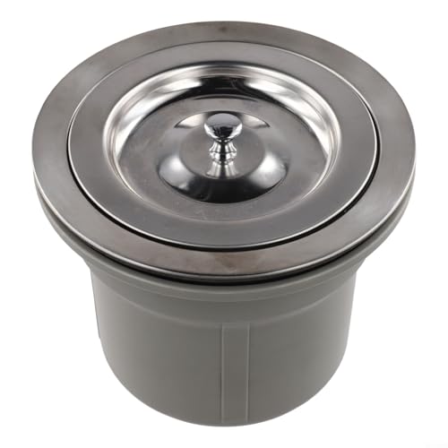 HEBEOT Filtro de desagüe para fregadero de cocina de acero inoxidable de 140 mm para lavabo con kit completo, fácil instalación y solución de drenaje eficaz
