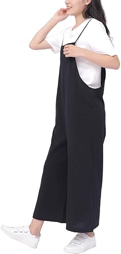 Miniatura 3 de IMAYONDIA - Mameluco de mujer, Mono sport largo y de pierna ancha y piernas holgadas, tallas S-5XL