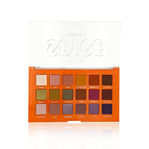 Ccolor Cosmetics - Spice, 18-Color Eyeshadow Palette Makeup, Highly Pigmented Eye Shadow Makeup, Eyeshadow Palette Matte And Metallic, Easy-To-Blend Eye Makeup Kit, Warm And Cool-Toned Neutrals #TOP3