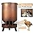 Solution4Patio 50LB No-Waste Chicken Feeder, Large Capacity Gravity Dispenser with Spill Control & 16 Feeding Ports Poultry Feeder for Outdoors & Hen Coop (Brown)