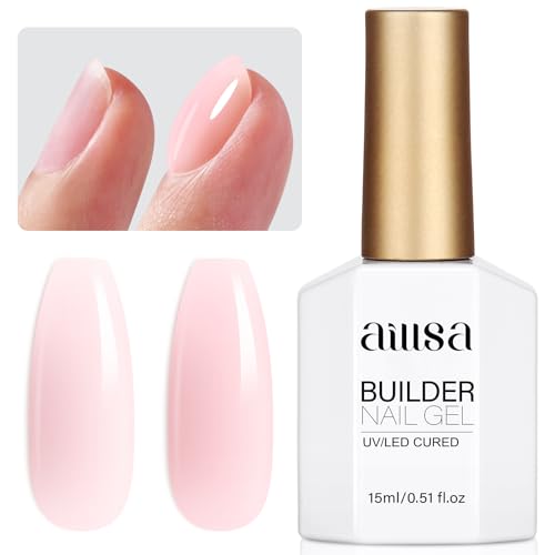 AILLSA Base and Top Coat Gel Nail Polish Top and Base Coat Nail Polish Soak Off Long Lasting Clear Base Gel High Gloss Shine No Wipe Top Coat for DIY Nail Art at Home 0.51 Fl Oz