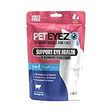 PetEyez Vitamin Treats for Cats - Tear Stain Remover - Eye Health Support - Reduces Itching & Allergies - Beef Liver Flavor - 1oz -  Pet Eyez