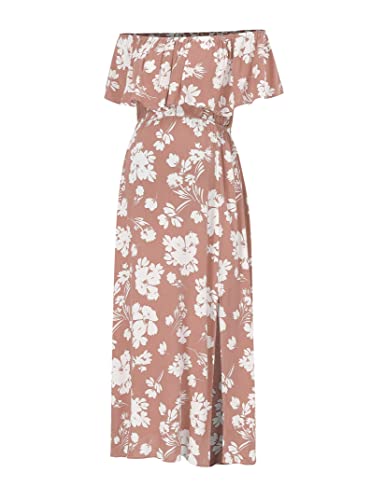Image of Maternity Dress Women's Off Shoulder Split A Line Casual Maxi Dress Photography Dress for Babyshower