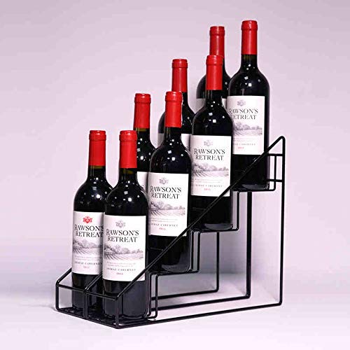 Soporte de vino metálico negro para 4 botellas miniatura 2